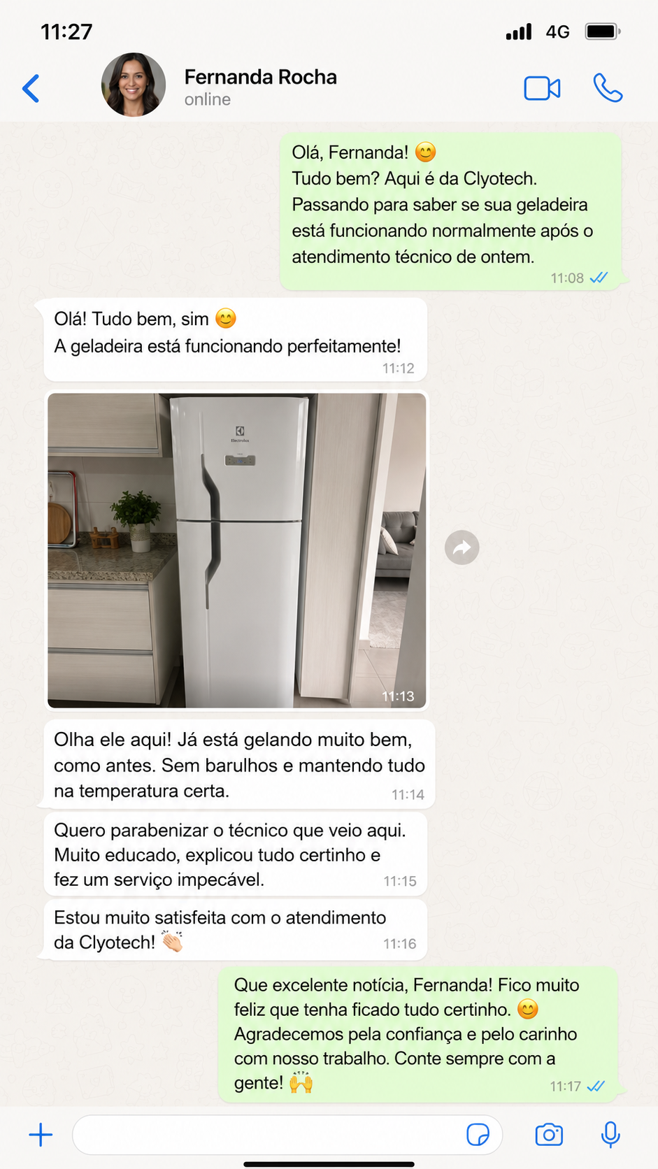 Depoimento de cliente Clyotech - conversa 1