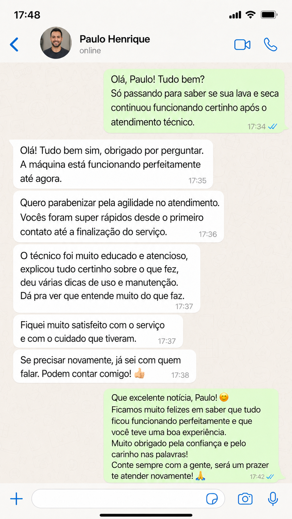 Depoimento de cliente Clyotech - conversa 4